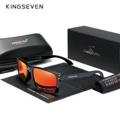 Солнцезащитные очки KINGSEVEN, черно-оранжевый