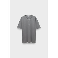 Футболка C.P. COMPANY 24/1 jersey logo t-shirt, размер 54, серый
