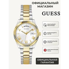 Наручные часы GUESS Dress, золотистый/серебристый