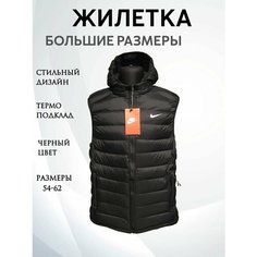 Жилет, размер 62, черный Нет бренда