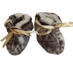 Пинетки Wool Lamb, размер 14, белый/коричневый
