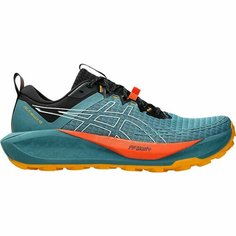 Кроссовки ASICS GEL-TRABUCO 13, полнота F, размер 12,5 US, зеленый/оранжевый