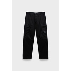 Брюки карго C.P. COMPANY stretch sateen loose cargo pants, размер 46, черный