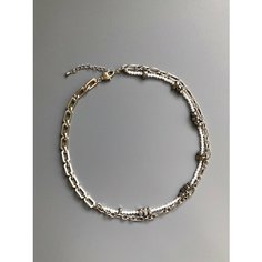 Колье AnyJewels, циркон, фианит, гематит, длина 41.5 см, серебристый