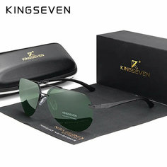 Солнцезащитные очки KINGSEVEN, зеленый/черный