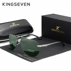 Солнцезащитные очки KINGSEVEN, зеленый/серый