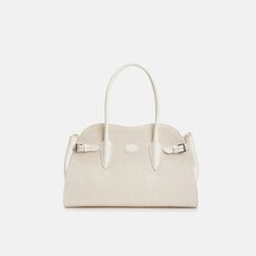 Сумка шоппер МАКЕЙ HUG, фактура рельефная, белый, бежевый