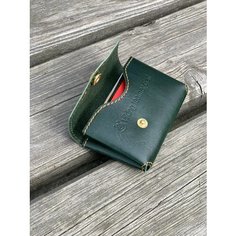 Кошелек viking leather craft, фактура гладкая, зеленый