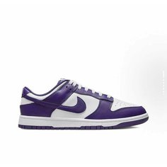 Кроссовки NIKE Dunk Low Court Purple, полнота D, размер 9 US, фиолетовый/белый
