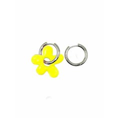 Серьги Hola Jewelry, стекло, размер 21 мм, желтый