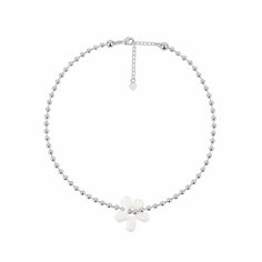 Колье Hola Jewelry, стекло, длина 40 см, белый