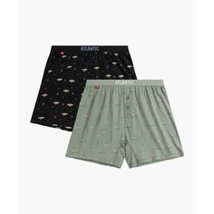Трусы Atlantic, размер XXL, зеленый, черный