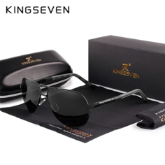 Солнцезащитные очки KINGSEVEN, черный/серый