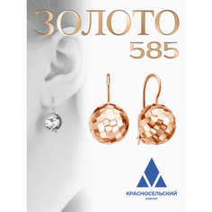 Серьги Красносельский ювелир, золото, 585 проба