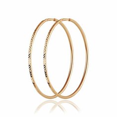 Серьги конго Diamant online, красное золото, 585 проба, размер 15 мм, длина 1.5 см, , золотистый
