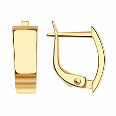 Серьги Diamant online, красное золото, 585 проба, длина 1.4 см