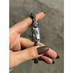Браслет, серебро, 925 проба, чернение, длина 50 см. Нет бренда