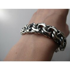 Браслет, серебро, 925 проба, чернение, длина 19.5 см. Нет бренда
