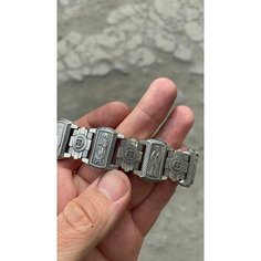 Браслет, серебро, 925 проба, чернение, длина 20 см. Нет бренда