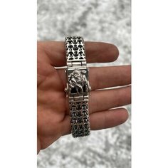 Браслет, серебро, 925 проба, чернение Нет бренда