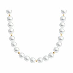 Колье Diamant online, красное золото, 585 проба, жемчуг, жемчуг пресноводный культивированный, длина 50 см., белый