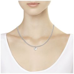 Подвеска Diamant, серебро, 925 проба, размер 1.5 см., белый
