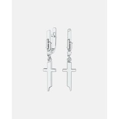 Серьги Hotchkis Jewelry, серебро, 925 проба, родирование, , white