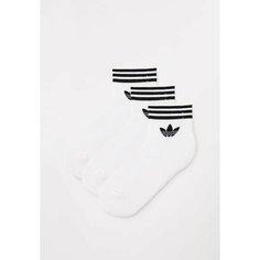 Носки adidas Originals TREF ANK SCK HC, комплект, 3 пары, размер 34-37, белый