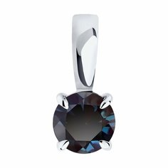 Подвеска Diamant online, белое золото, 585 проба, александрит, зелeный
