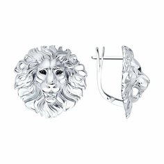 Серьги Diamant online, серебро, 925 проба, родирование, фианит, длина 2.4 см, , прозрачный/черный