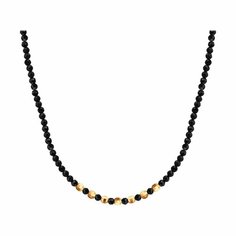 Колье Diamant online, красное золото, 585 проба, шпинель, длина 45 см., черный