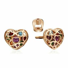Серьги PLATINA, красное золото, 585 проба Платина