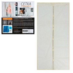 Сетка антимоскитная для дверей, 90 × 210 см, на магнитах, цвет бежевый No Brand