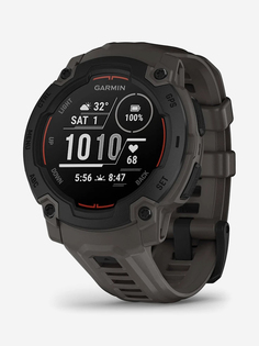 Спортивные часы Garmin Instinct E 45mm Black with Charcoal Silicone, Коричневый