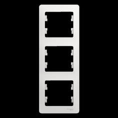 Рамка Schneider Electric Glossa 3 поста вертикальная белый (GSL000107)