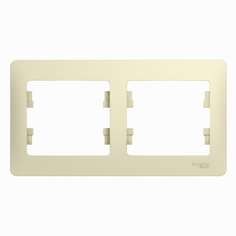 Рамка Schneider Electric Glossa 2 поста горизонтальная бежевый (GSL000202)
