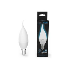 Лампа Gauss Свеча на ветру 9.5W 950lm 6500K E14 LED