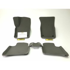 Коврики EVA для Skoda Rapid 1 поколение, NH3 (09.2012 - 09.2020) - Комплект в салон - 3D С бортиками - Серый - Темно серый кант Нет бренда