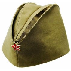 Головной убор "Пилотка Солдата" размер 56, 2 штуки в комплекте. Пуговка