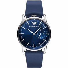Наручные часы EMPORIO ARMANI Aviator, синий/серебристый