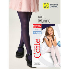 Колготки Conte-kids Princess, 40 den, размер 104-110, синий