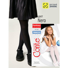Колготки Conte-kids Princess, 40 den, размер 104-110, черный