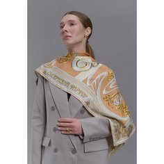 Платок Русские в моде by Nina Ruchkina для женщин,90х90 см, коричневый