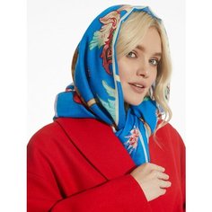 Платок Русские в моде by Nina Ruchkina для женщин,180х90 см, синий