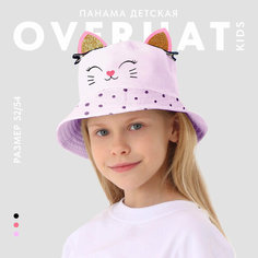 Панама Overhat для девочек и женщин, размер 52/54, розовый