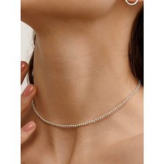 Колье MIRRO, серебро, 925 проба, длина 33 см.