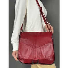 Сумка кросс-боди , фактура гладкая, вишня Unvers Leather Istanbul