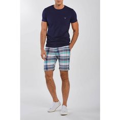 Шорты GANT REGULAR MADRAS SHORTS, размер 48, бирюзовый