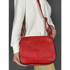 Сумка кросс-боди , фактура гладкая, ярко-красный Unvers Leather Istanbul