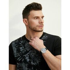 Футболка BeGood с принтом больших размеров, размер 50, черный, синий